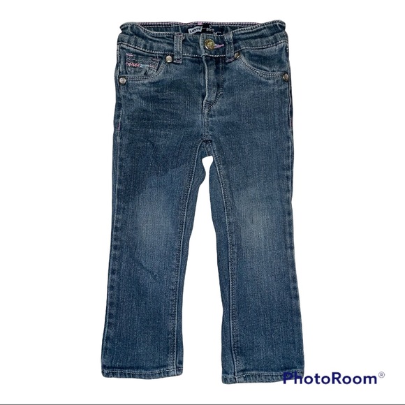 Levi’s Size 2T Toddler Blue Jeans Straight Leg Adjustable Waist - Picture 2 of 5